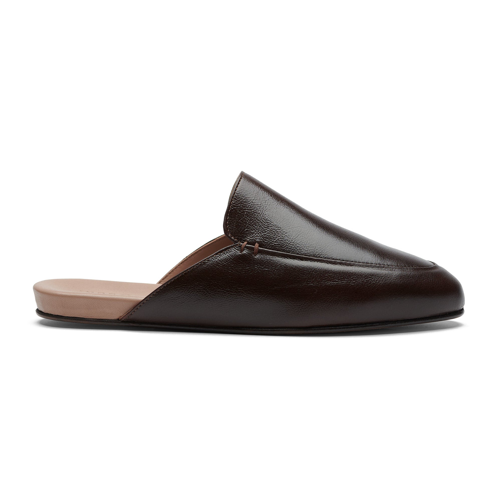 Women's Brown Patent Leather Slipper