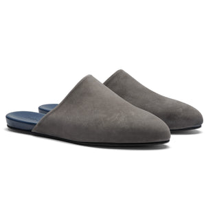 Men's Grey Suede Slippers