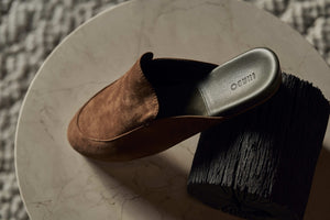 Men's Brown Suede House Slipper