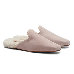 Women's Pink Suede Slippers