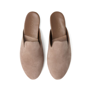 Inabo Men's Fritz Slipper in taupe suede from above