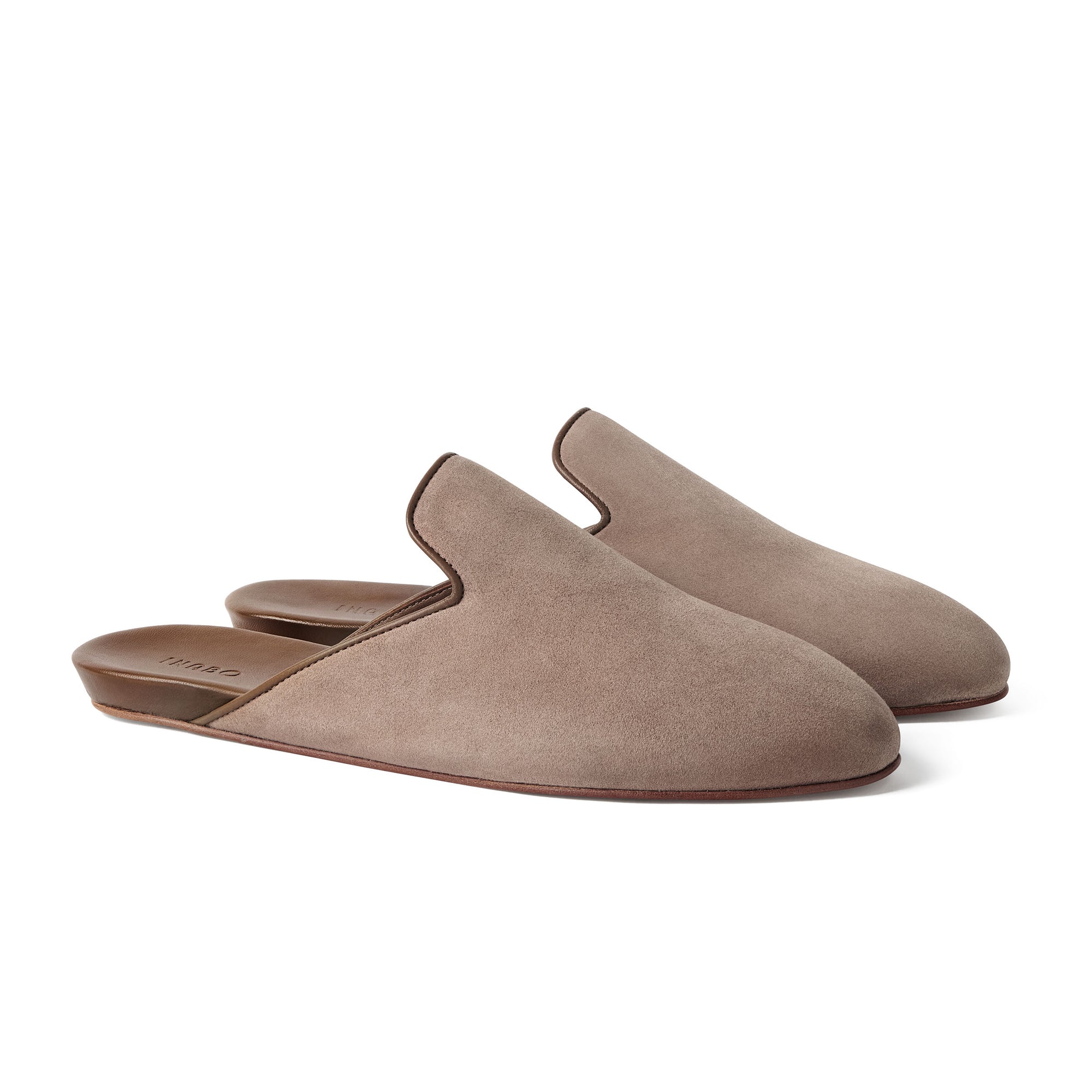 Inabo Men's Fritz Slipper in taupe suede 