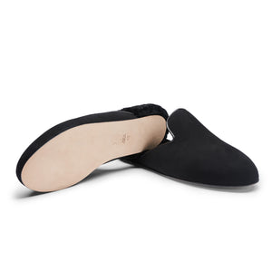 Inabo Men's Fritz Slipper in Black Suede with leather outer sole